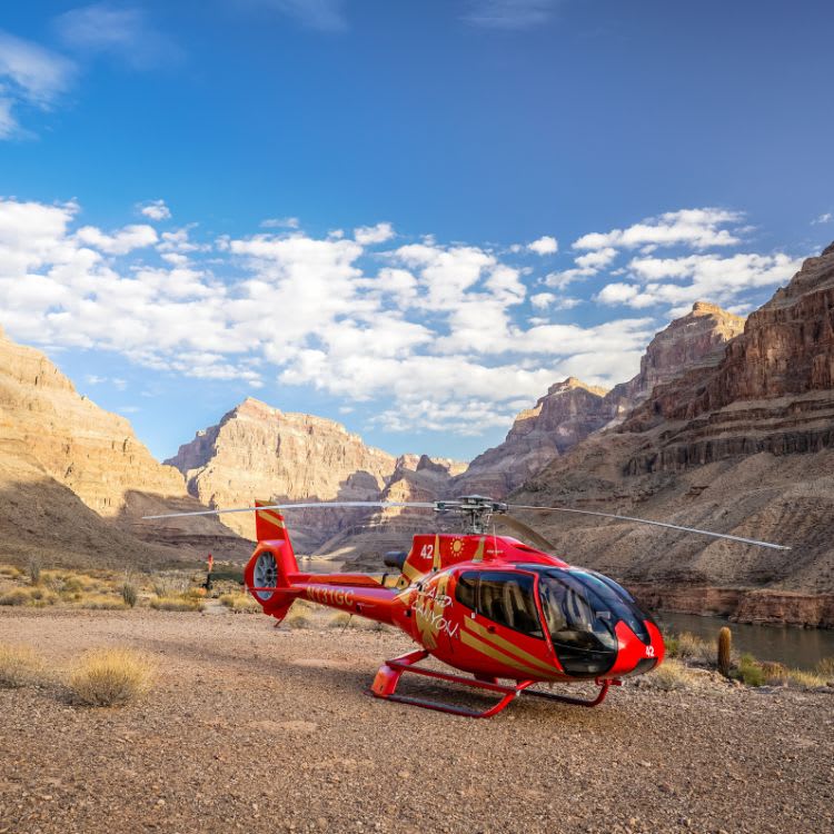 Helicopter at Grand Canyon floor